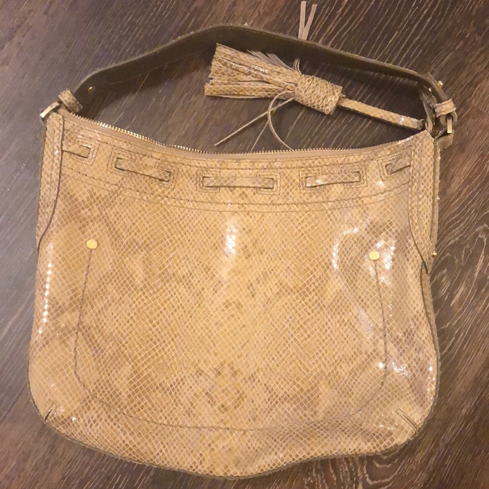 πSALE Cole Haan snake print purse tan like new - Picture 3 of 7